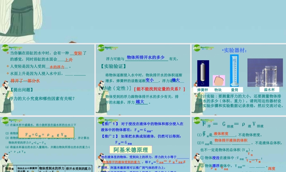 八年级科学上册 第四章第二节浮力2课件 华东师大版 课件