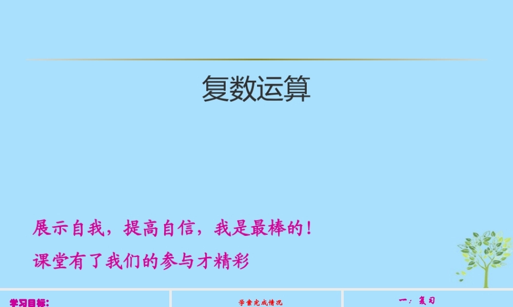 山西省忻州市高考数学 专题 复数运算复习课件