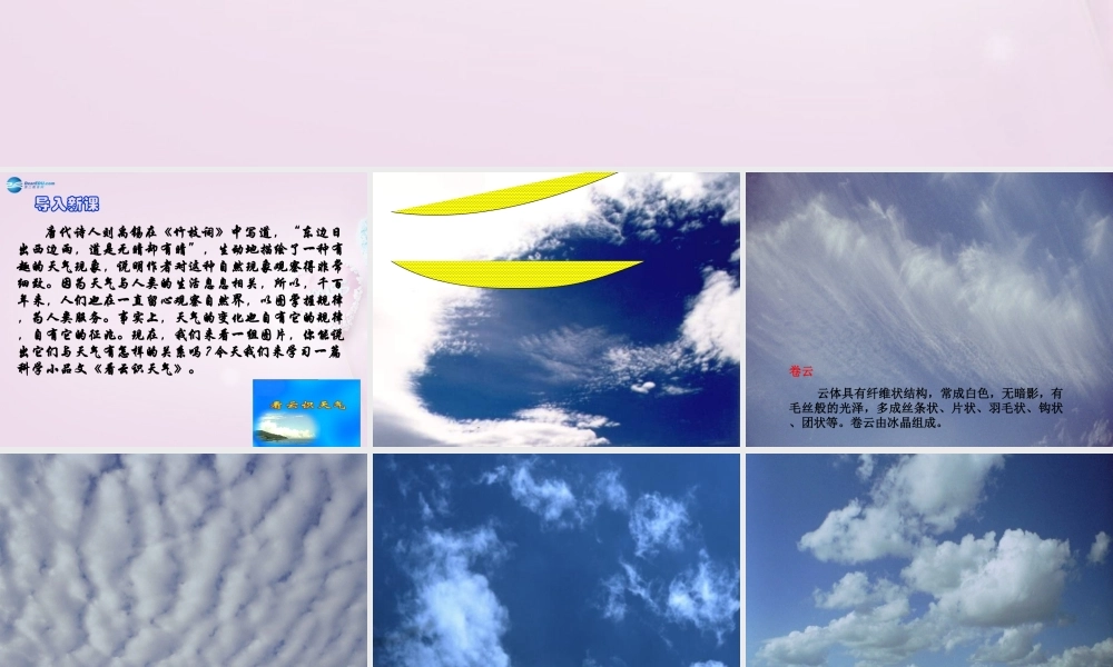 中学七年级语文上册 22 看云识天气课件 新人教版 课件