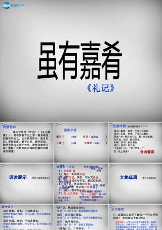 中学七年级语文上册 第虽有嘉肴课件 (新版)新人教版 课件