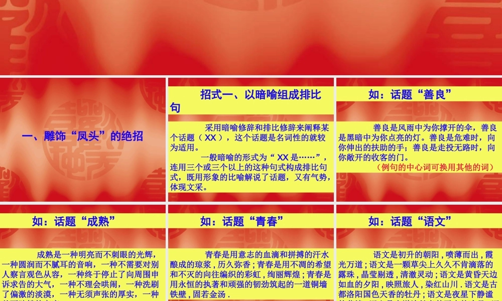 列提纲 架框架 议论文的写作指导课件 新课标 人教版 课件