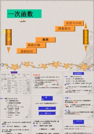 八年级数学上册 14.3一次函数复习课件复习课件 新人教版 课件
