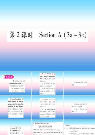 九年级英语全册 Unit 12 Life is full of the unexpected(第2课时)Section A(3a 3c)课堂导练课件(含中考真题)(新版)人教新目标版 课件