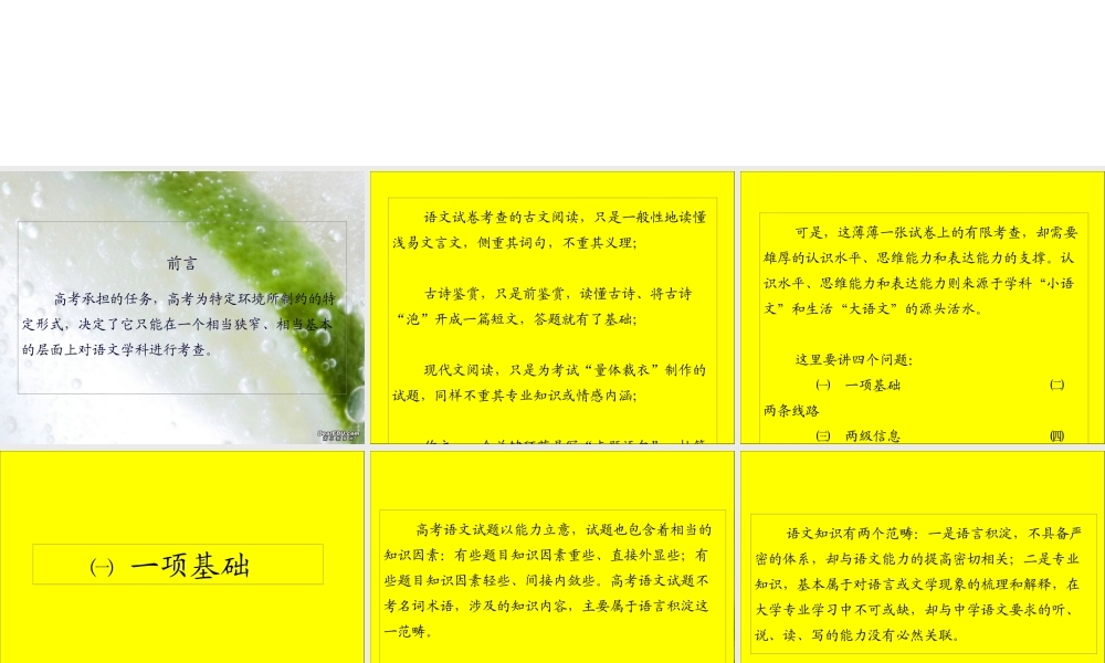 对高考语文备考的几点建设 新课标 人教版 试题