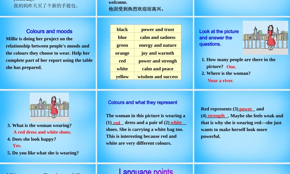 九年级英语上册 Unit 2 Colour课件4 (新版)牛津版 课件