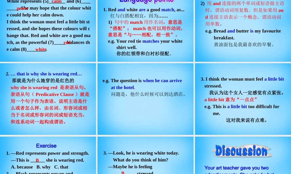 九年级英语上册 Unit 2 Colour课件4 (新版)牛津版 课件