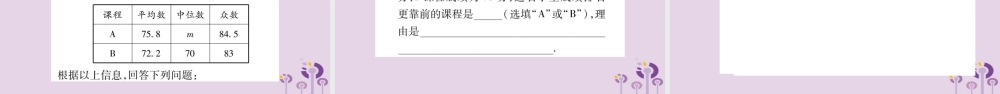 中考数学复习 第一轮 考点系统复习 第8章 统计与概率 第1节 统计习题课件