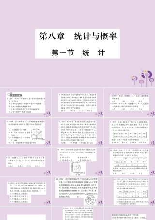 中考数学复习 第一轮 考点系统复习 第8章 统计与概率 第1节 统计习题课件