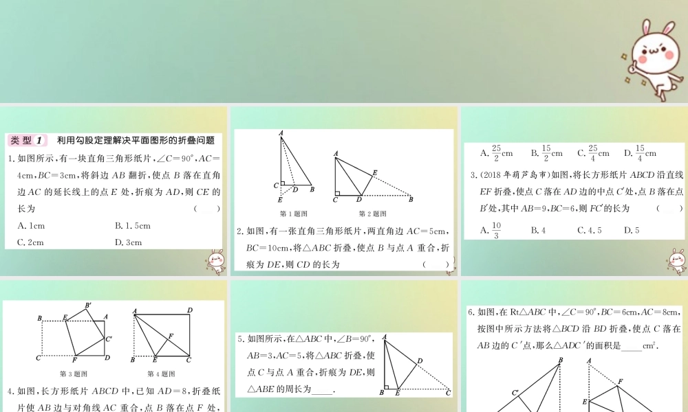八年级数学上册 滚动小专题(一)习题课件 (新版)北师大版 课件