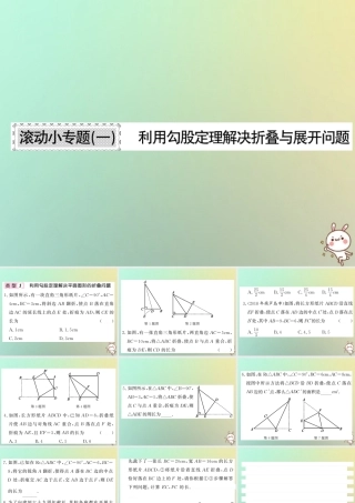 八年级数学上册 滚动小专题(一)习题课件 (新版)北师大版 课件