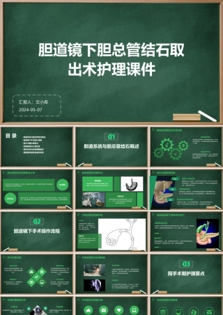 胆道镜下胆总管结石取出术护理课件