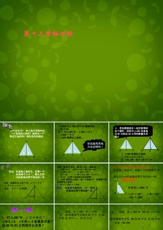 八年级数学上册(13.3.2 等边三角形)课件 (新版)新人教版 课件