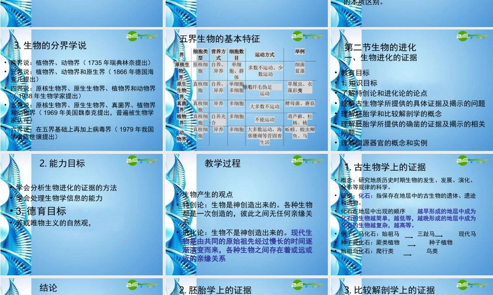 八年级生物下册 生命的起源课件 苏科版 课件