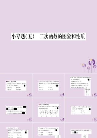 九年级数学上册 第二十二章 二次函数 221 二次函数的图象和性质 小专题(五)二次函数的图像和性质作业课件 (新版)新人教版 课件