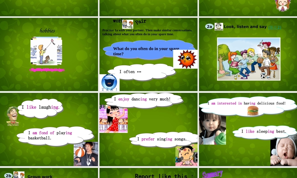 八年级英语上册 Unit 3 Topic 1 What s your hobby Section A课件 (新版)仁爱版 课件