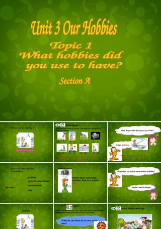 八年级英语上册 Unit 3 Topic 1 What s your hobby Section A课件 (新版)仁爱版 课件