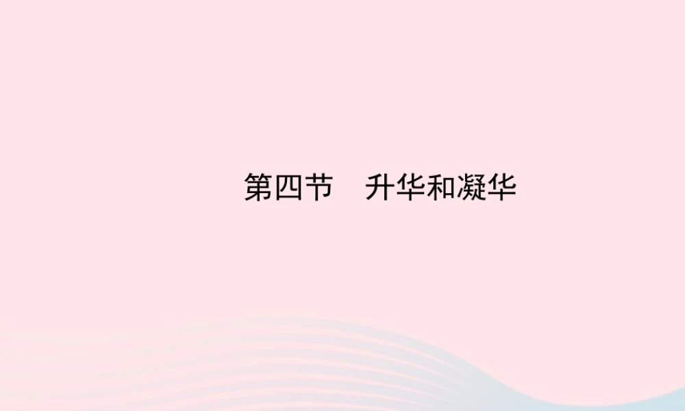 九年级物理下册 第十八章 第四节 升华和凝华课件 鲁科版五四制 课件