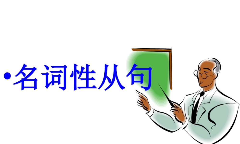 山东省阳信一中高三英语语法专项复习 名词性从句课件
