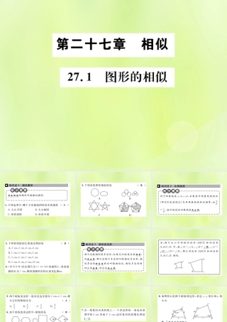 九年级数学下册 第二十七章 相似 271 图形的相似课件 (新版)新人教版 课件