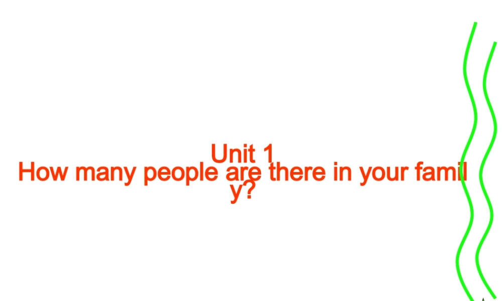 七年级英语Module4 Unit1 How many people are there in your family课件2 外研版 课件