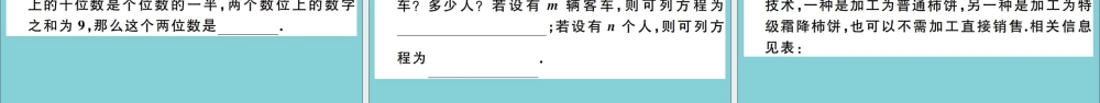 学上册 第五章 一元一次方程本章热点专练作业课件 (新版)冀教版 课件