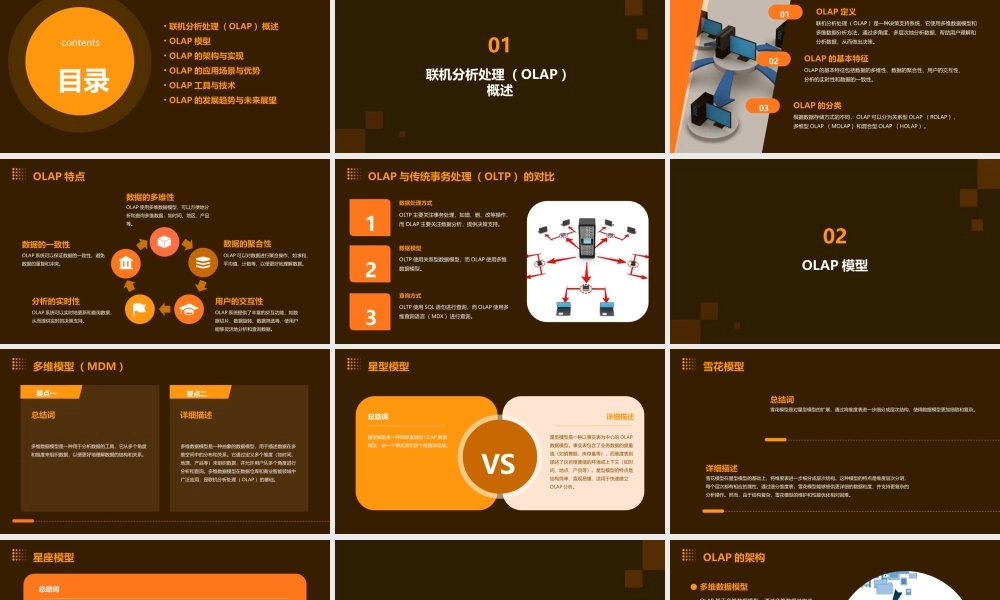 联机分析处理概述及模型课件
