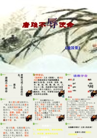 八年级语文下册(唐雎不辱使命)课件1 鲁教版 课件