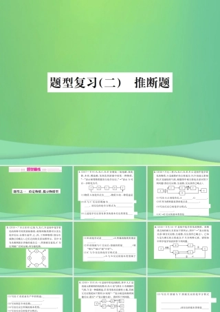 中考化学总复习 中考6大题型轻松搞定 题型复习(二)推断题之一 给定物质提示物质型课件