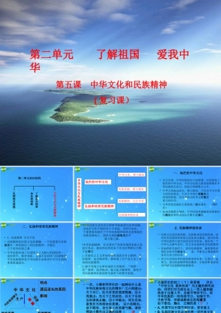 九年级政治 第五课(中华文化和民族精神)课件  人教版 课件