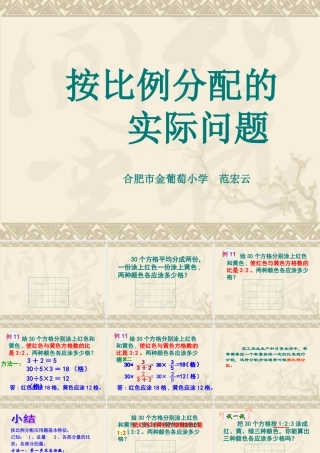 按比例分配例11