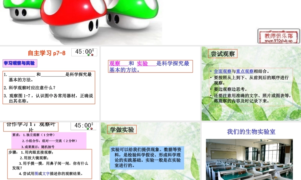 生物学的基本研究方法
