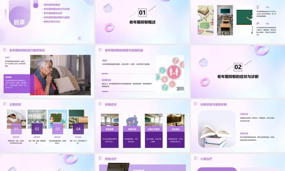 老年期抑郁的诊治课件