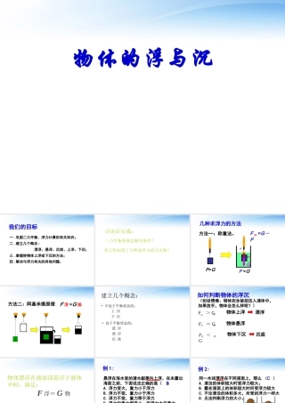 初中物理竞赛 物体的浮与沉课件