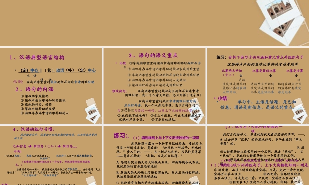 九年级语文作文系列训练 语言的意义生成课件