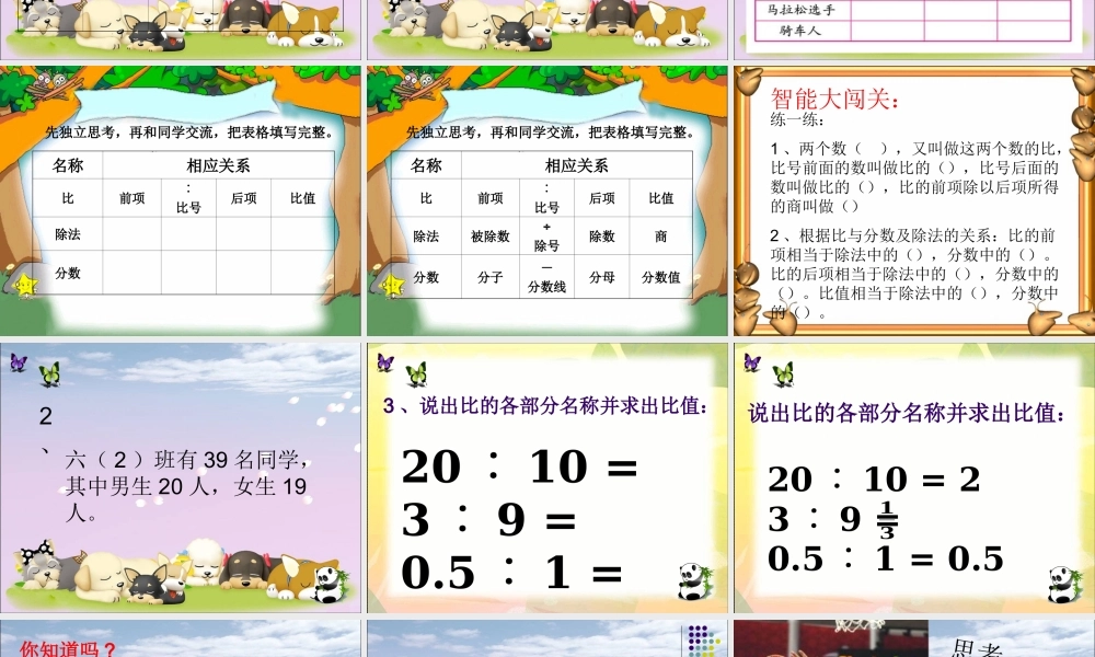 六年级数学上册四比的认识1生活中的比第一课时课件