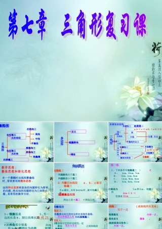 中学七年级数学下册 第七章(三角形)复习课件 新人教版 课件