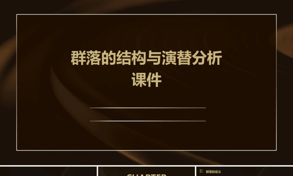 群落的结构与演替分析课件