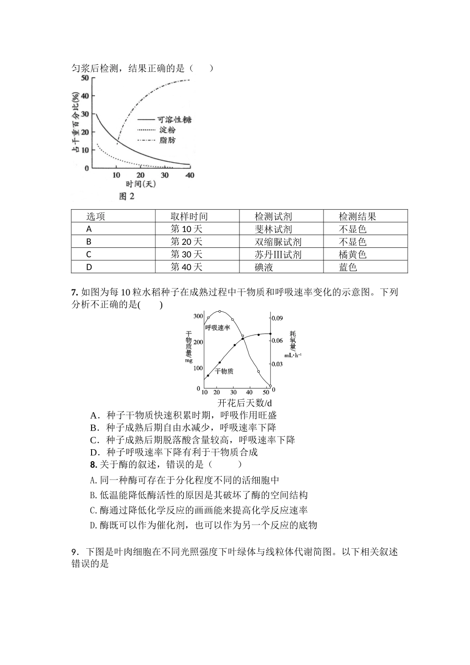 2015届实验中学高三原创月考试题生物_第2页