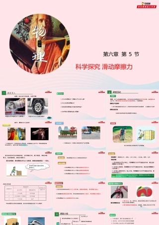 八年级物理全册 6.5 科学探究 滑动摩擦力课件 (新版)沪科版 课件
