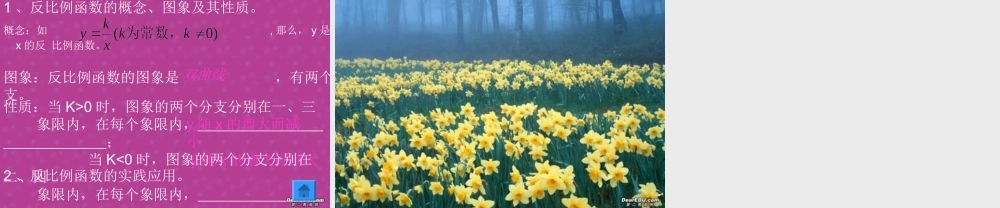 反比例函数复习课件 华东师大版 课件