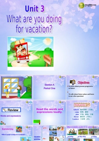 八年级英语上册(Unit 3 What are you doing for vacation Section A1) 人教新目标版 课件