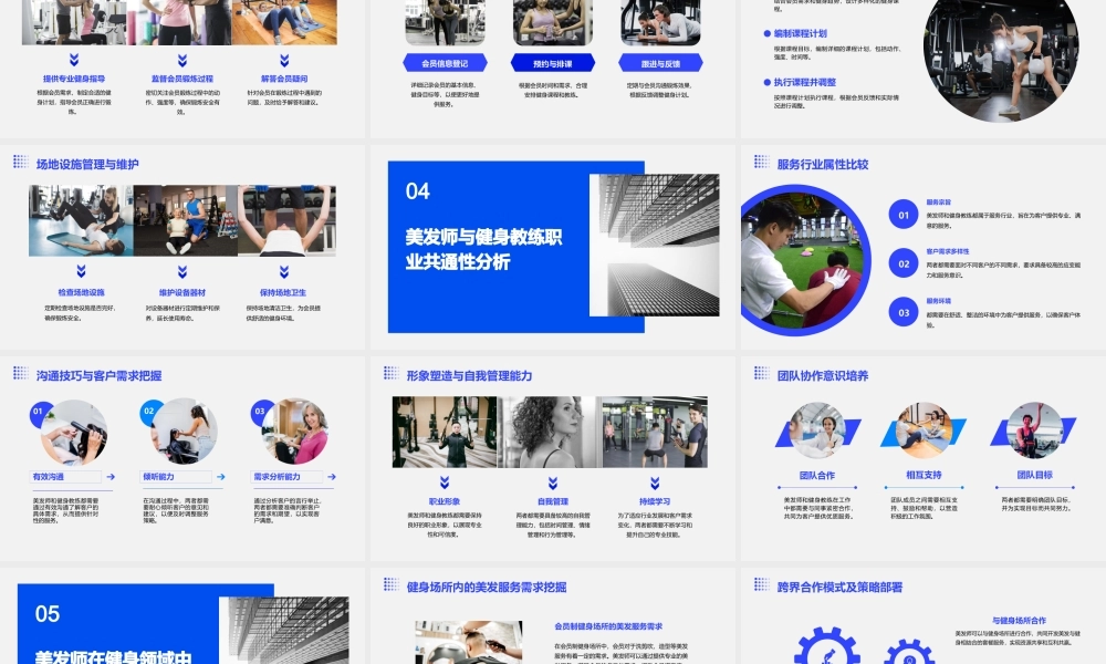 美发师职业规范演示健身教练工作职责解析