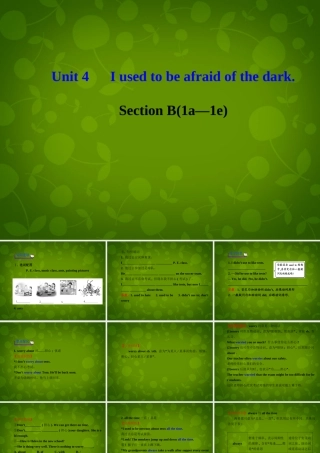 九年级英语全册 Unit 4 I used to be afraid of the dark Section B(1a 1e)课件 (新版)人教新目标版 课件