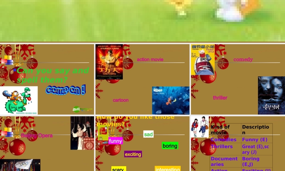 七年级英语上册 Unit 9 Do you want to go to a movie 第四课时课件 人教新目标版 课件