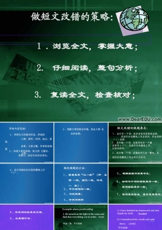 做短文改错题的策略与技巧 课件