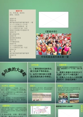 八年级地理上册 1.3多民族的大家庭课件 (新版)商务星球版 课件