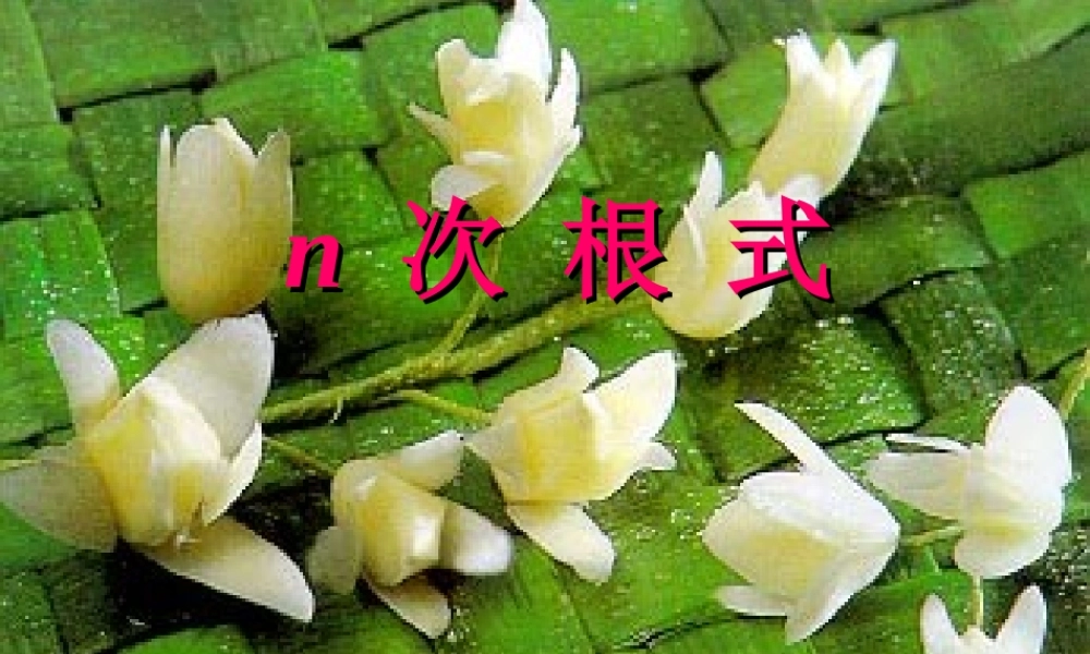 九年级数学下册 N次根式课件 沪科版 课件