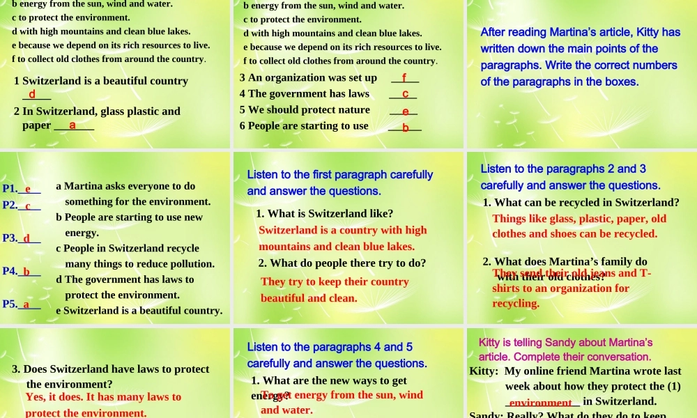 中学八年级英语下册 Unit 8 A green world Reading 1课件 (新版)牛津版 课件