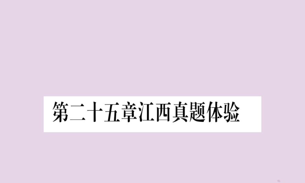 九年级数学上册 第二十五章 概率初步真题体验作业课件 (新版)新人教版 课件