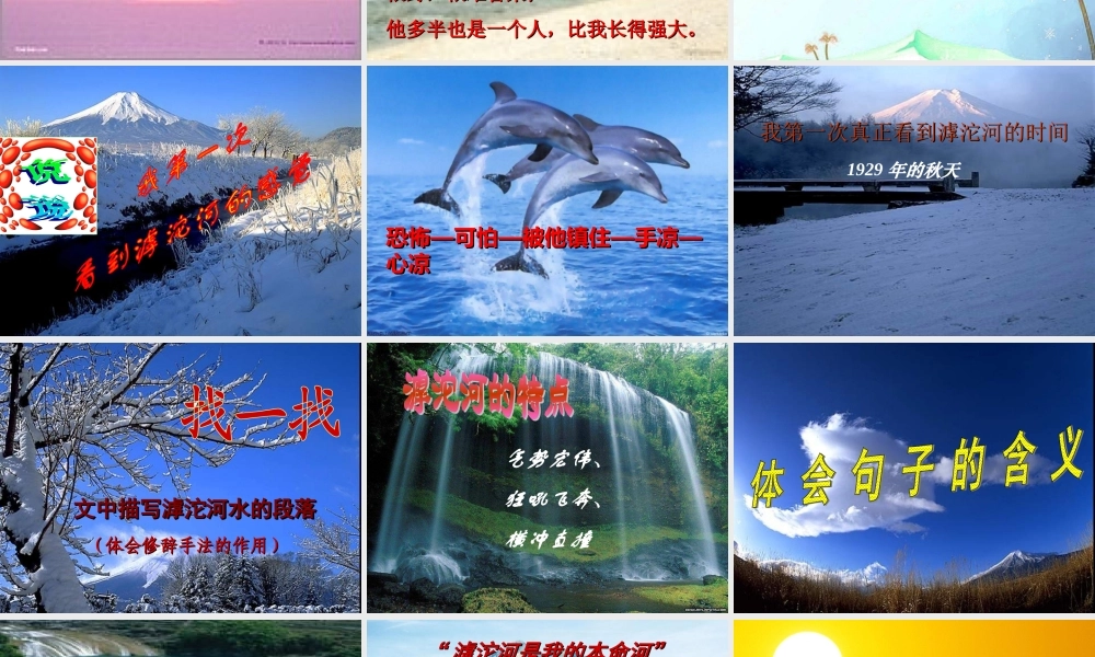 七年级语文上册(滹沱河和我)课件 上海五四制版 课件